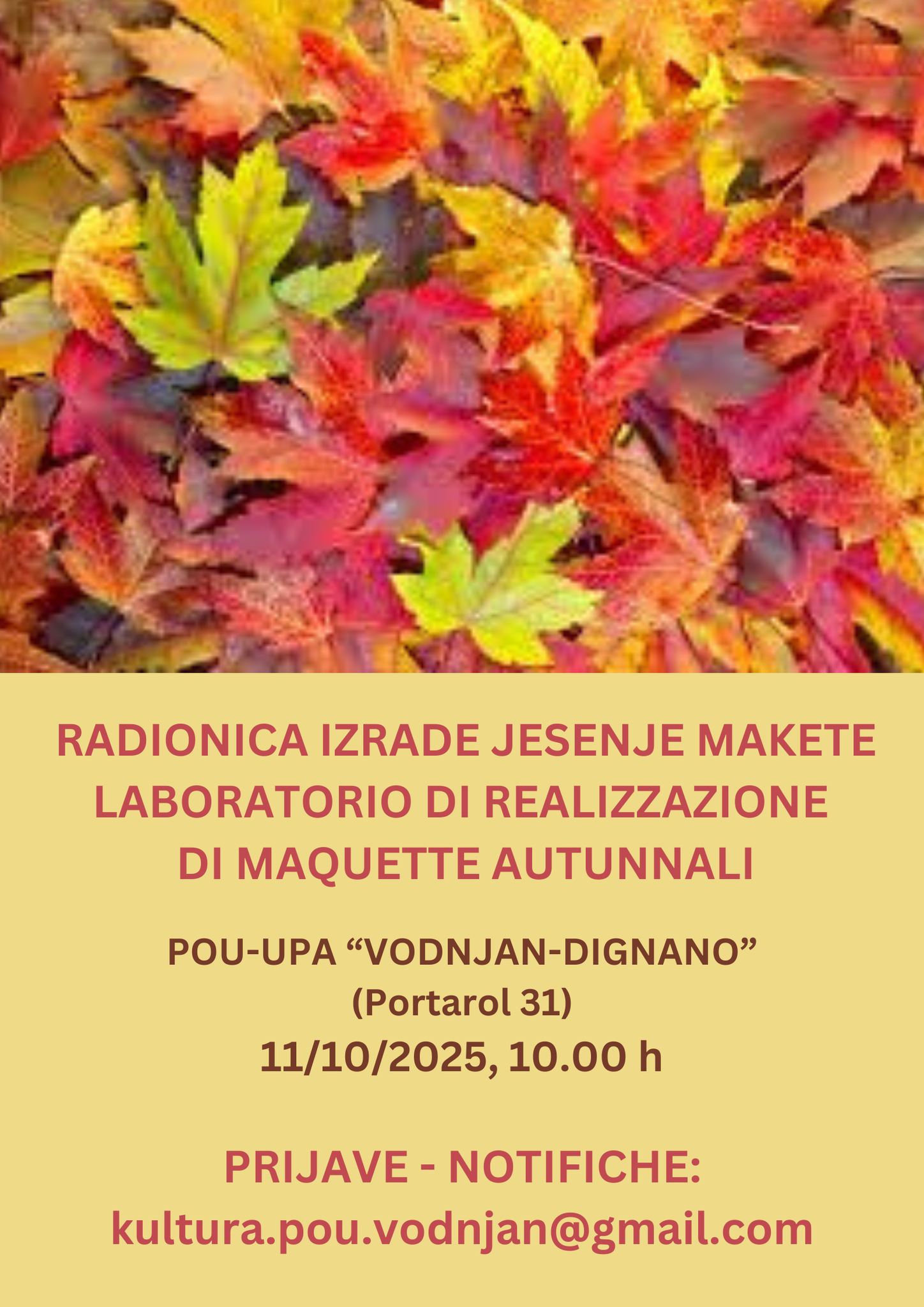 KREATIVNA RADIONICA - Izrada jesenje makete